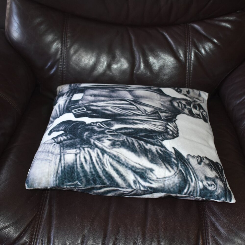 Tom Of Finland sexy leather man trio Style pillow throw - Picture 5 of 11